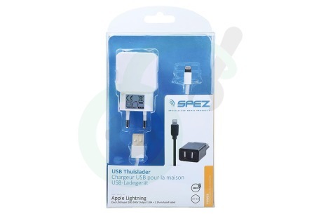Spez  20091925 USB Duo Thuislader Apple Lightning inclusief kabel 100cm