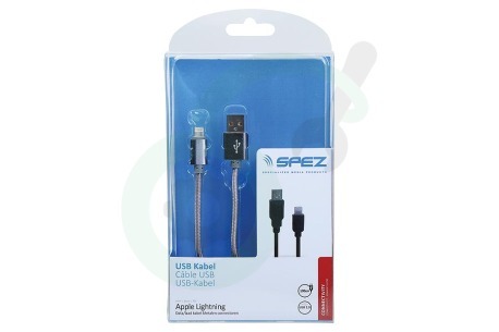 Apple  20091968 USB Kabel Apple Lightning, Metal, Grijs, 100cm