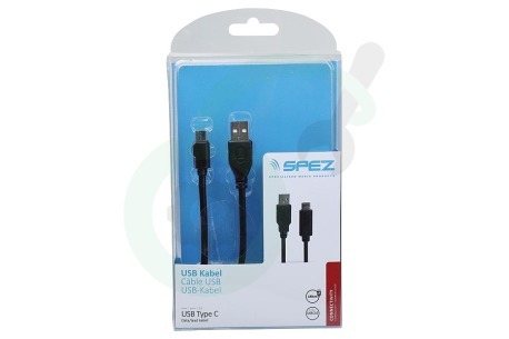 Universeel  20091983 USB Kabel Type A naar Type C 180cm Zwart