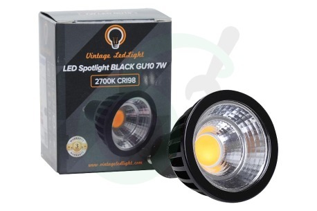 Vintage LedLight  0029 LED Spotlight GU10 Black 7W 2700K