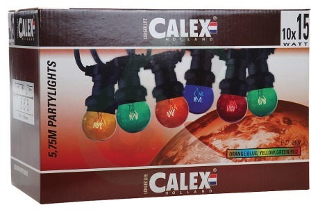 Calex  436306 Calex Partyverlichting op snoer 5,75mtr E27 P45 10x15W