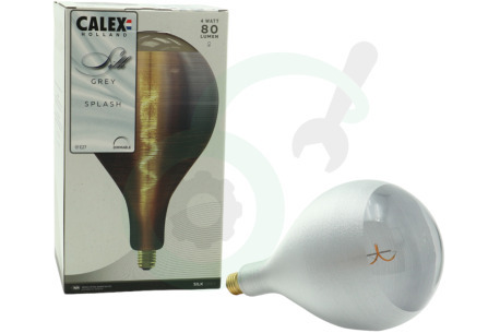 Calex  2101006400 Silk Splash Grijs Spiraal Filament E27 4,0W Dimbaar