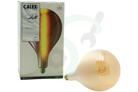 Calex  2101006300 Silk Splash Goud Spiraal Filament E27 4,0W Dimbaar