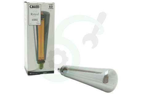 Calex  2101005800 Royal Kinna Ledlamp Titanium E27 3,5W Dimbaar