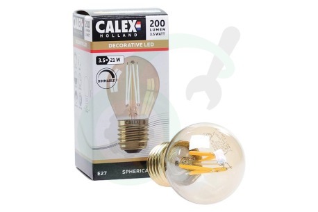 Calex  474486 Calex LED Filament Kogellamp 3.5W E27 G45 Dimbaar