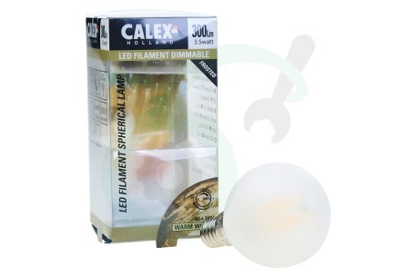 Calex  474487 Calex Volglas Filament P45 E14 3,5W Mat Dimbaar