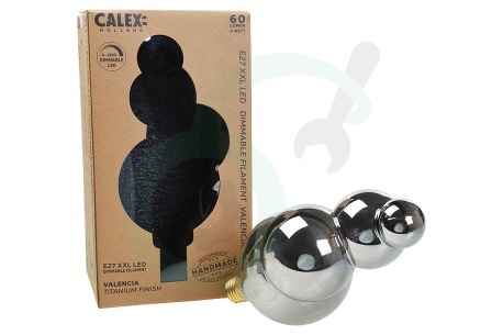 Calex  426014 Calex Valencia Led lamp 4W E27 Titanium dimbaar