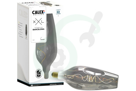 Calex  2101001900 Calex Barcelona Led lamp 4W E27 Titanium dimbaar