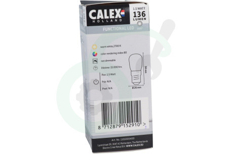 Calex  1101000400 LED Volglas Filament Schakelbordlamp 1,5W 136lm E14