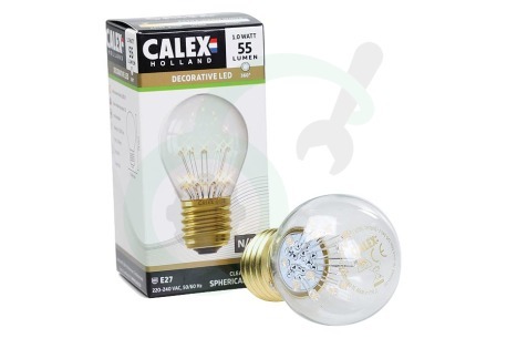 Calex  1301004400 Calex Pearl LED Kogellamp 240V 1,0W E27 P45, 14-leds