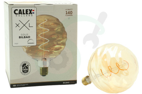 Calex  2101002400 Bilbao Led lamp 4W E27 Goud dimbaar