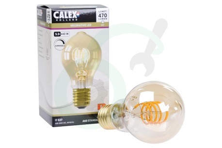 Calex  1001001900 Standaard Goud Flex Filament Dimbaar E27 5,5W