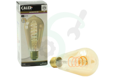 Calex  1001003300 LED Rustiek ST64 Goud Flex Filament E27 5,5W