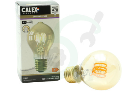 Calex  1001003200 LED Standaard A60 Goud Flex Filament E27 5,5W