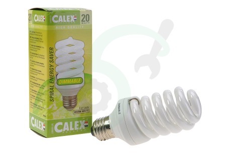 Calex  582566 Calex Dimbare Spaarlamp Spiraal 240V 20W E27, 2700K