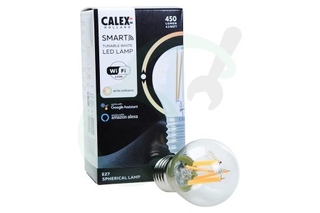 Calex  429020 Smart LED Filament Clear Kogellamp P45 E27 Dimbaar