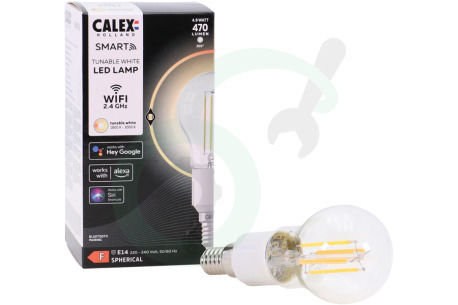 Calex  429112 Smart LED Filament Clear Kogellamp E14 Dimbaar