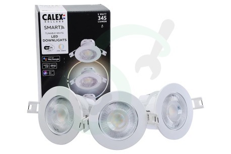 Calex  429278 Smart Wifi CCT Downlight, White, 3-Pack