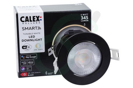 Calex  429272 Smart Wifi CCT Downlight, Black