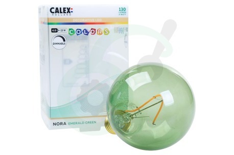 Calex  426234 Colors Nora G95 Emerald Green LED lamp 4W Dimbaar