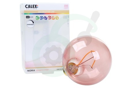 Calex  426232 Colors Nora G95 Quartz Pink LED lamp 4W Dimbaar