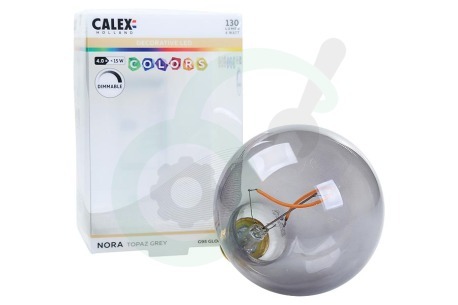 Calex  426238 Colors Nora G95 Topaz Grey LED lamp 4W Dimbaar