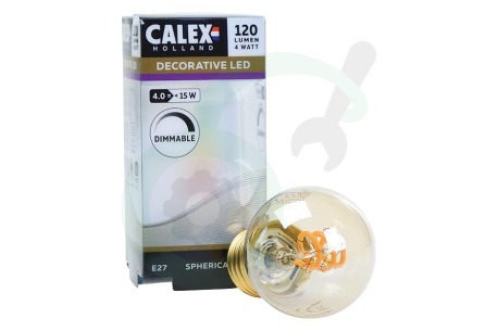 Calex  473884 Kogel LED lamp Flexible Filament Gold E27 Dimbaar