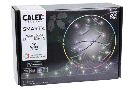 Calex  2801000200 Smart Kerstverlichting, RGB, 200 LED's, 25 meter