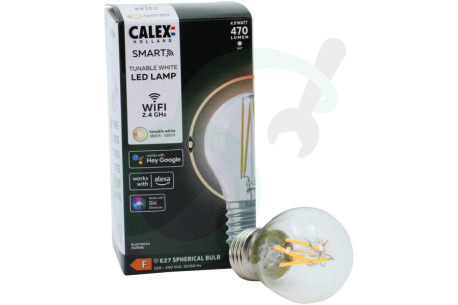 Calex  5101002600 Smart LED Filament Clear Kogellamp P45 E27 Dimbaar