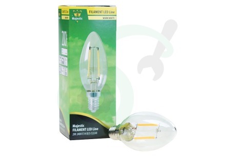 MAJESTIC  960482 Majestic LED Volglas Filament Kaarslamp 2W E14 Helder