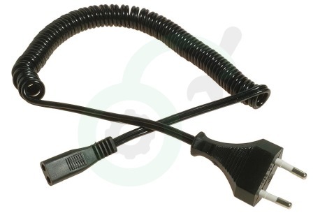 Philips  Snoer 2.5A 230V spiraal zwart 1,8M