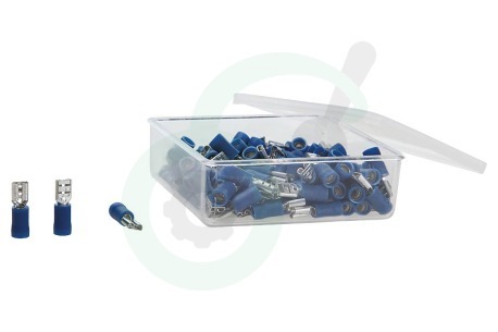 Klemko  100390 Kabelschoen blauw -schuif- 4,8-0,8