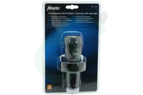 Alecto  A003335 ATL-110ZT Oplaadbare LED Zaklamp zwart