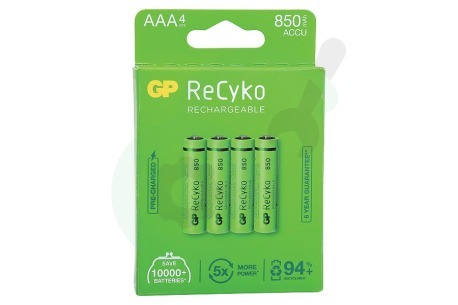 GP  GPRCK85AAA615C4 LR03 ReCyko+ AAA 850 - 4 oplaadbare batterijen