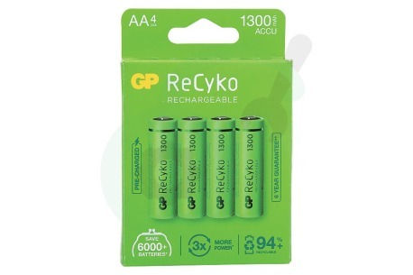 GP  GPRCK130AA684C4 LR6 ReCyko+ AA 1300 - 4 oplaadbare batterijen