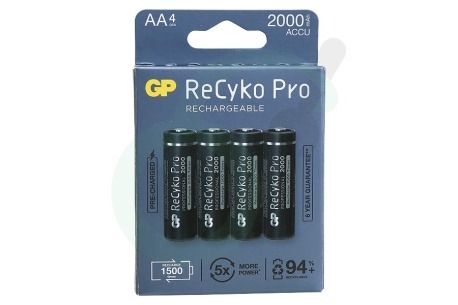 GP  GPRCP200AA950C4 LR6 ReCyko+ Pro AA 2000 - 4 oplaadbare batterijen