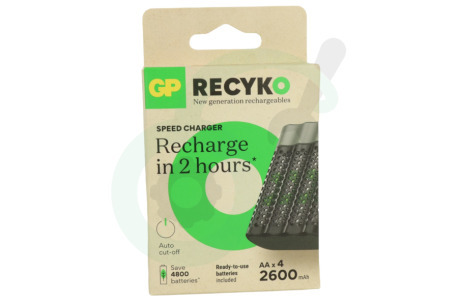 GP  GPRCKCHM452U281 M451 USB Batterijlader Recyko 4x AA 2600mAh