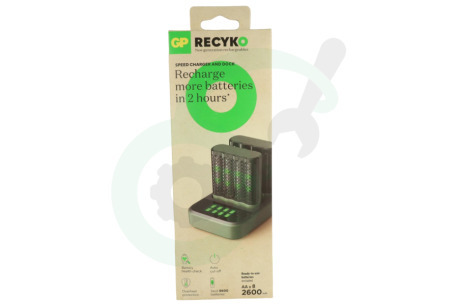 GP  GPRCKCHM452D304 M451 USB Batterijlader Dockingstation Recyko 8x AA 2600mAh