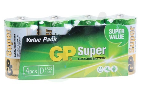 GP  03013AS4 Super Alkaline D Mono 1,5V , 4 stuks
