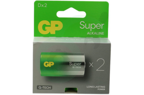 GP  GPSUP13A142C2 LR20 D batterij GP Super Alkaline 1,5V 2 stuks