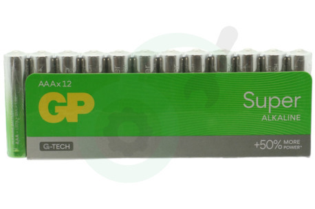GP  GPSUP24A583S12 LR03 AAA batterij GP Super Alkaline Multipack 1,5V 12 stuks