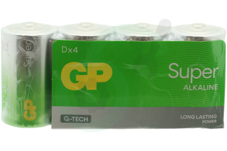 GP  GPSUP13A313S4 LR20 D batterij GP Super Alkaline Multipack 1,5V 4 stuks