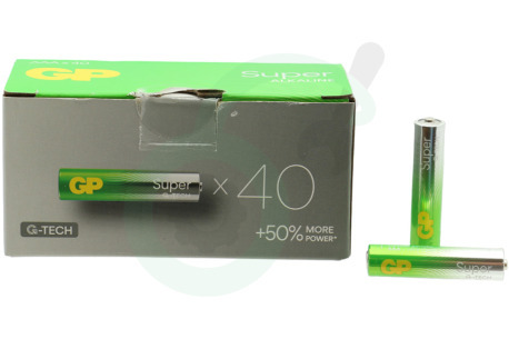 GP  GPSUP24A955C40 LR03 AAA batterij GP Super Alkaline Multipack 1,5V 40 stuks