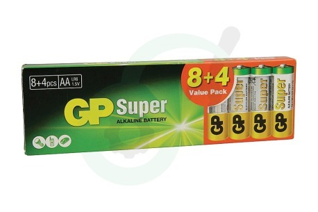 GP  03015AB8+4 LR6 GP Super Valuepack 8+4 AA