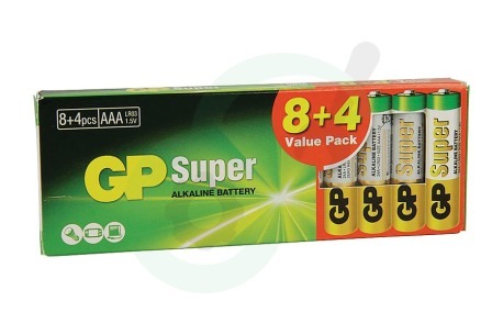 GP  03024AB8+4 LR03 GP Super Valuepack 8+4 AAA