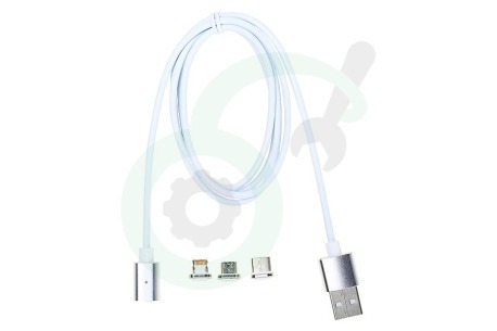 Cablexpert  CC-USB2-AMLM31-1M Magnetische 3-in-1 USB Oplaadkabel, 1 meter