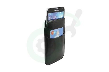 Spez  22891 Sleeve Case Leder, 1 creditcard slot, met Pull tab, Zwart