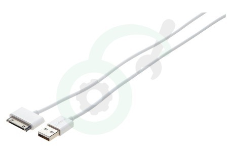 Duracell  USB5011W USB kabel Apple 30-pin Dock connector 100cm Wit