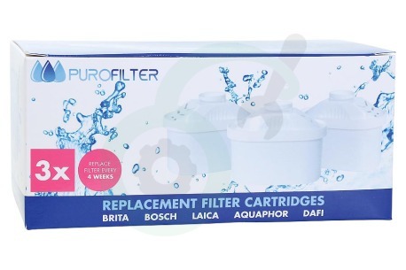 Purofilter  65UN01 Waterfilter Filterpatroon 3-pack