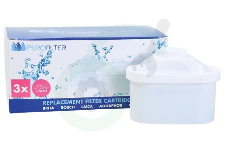 Purofilter  65UN01 Waterfilter Filterpatroon 3-pack